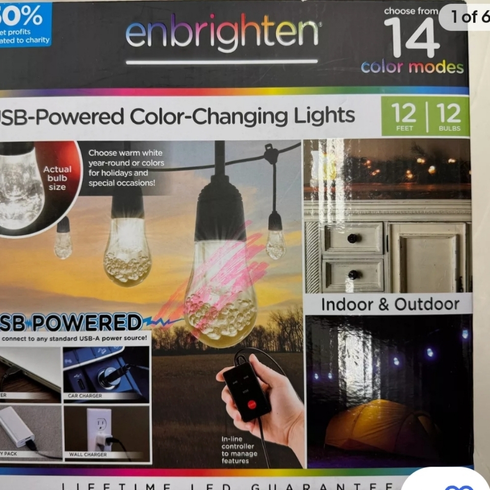 (Ew)Jasco enbrighten "USB-Powered Color-Changing Lights" (50436-2)